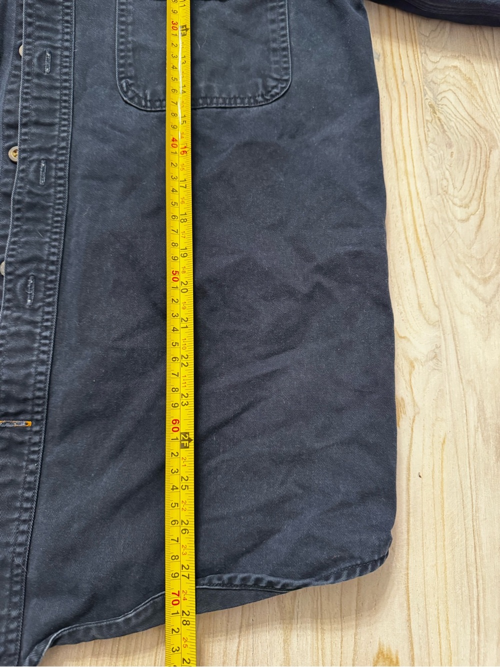 Carhartt Men's Blue S09-MDT Button-Front Work Shirt Jacket 2014 - Picture 9 of 9